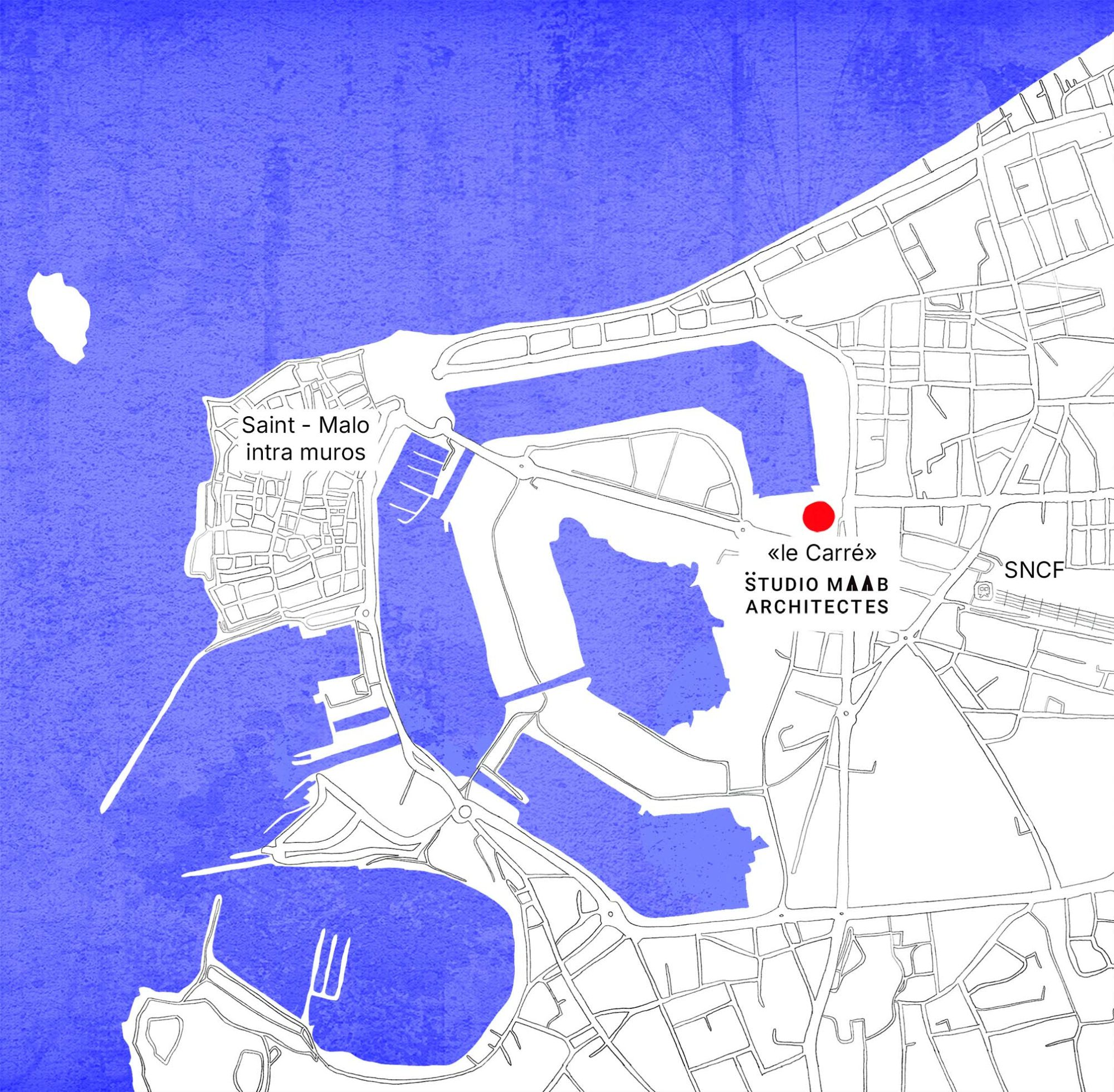 Plan d’emplacement du Studio mAAb Architectes.